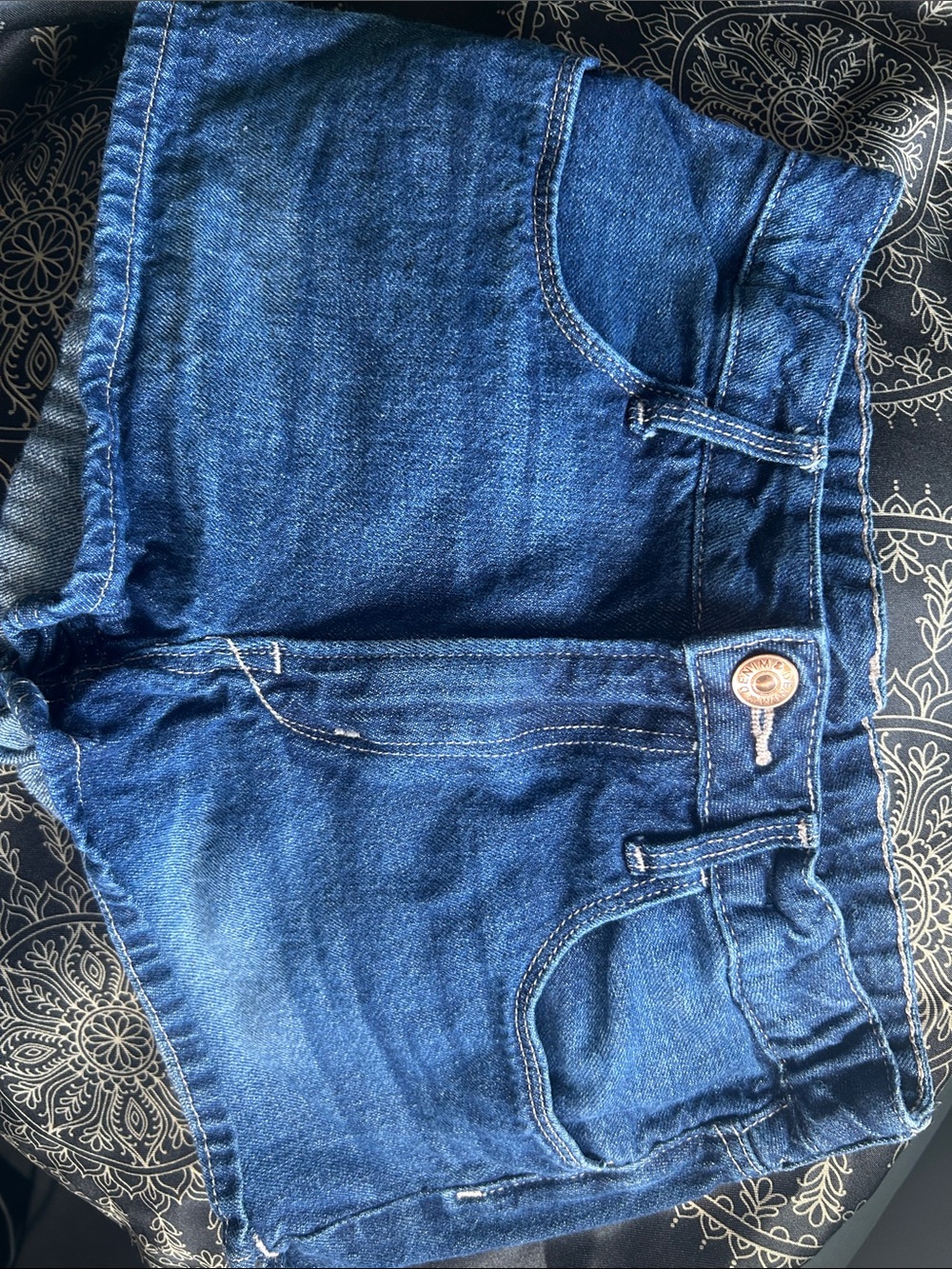 Girls' Indigo Denim Pull-On Shorts